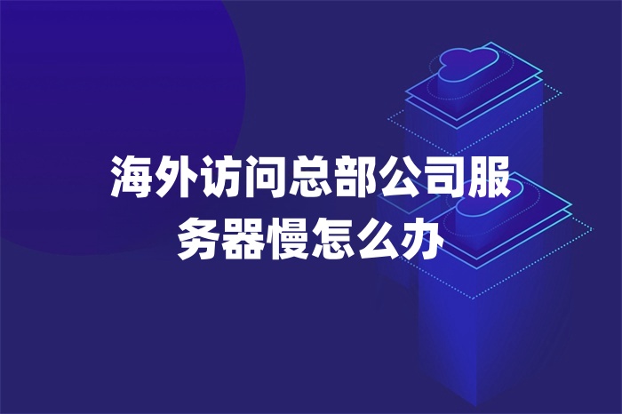 海外訪問總部公司服務器慢怎么辦