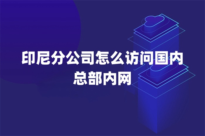 印尼分公司怎么訪問國內總部內網 印尼分公司怎么訪問國內總部內網