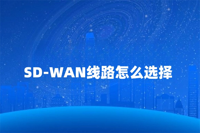 SD-WAN線路怎么選擇 SD-WAN線路怎么選擇