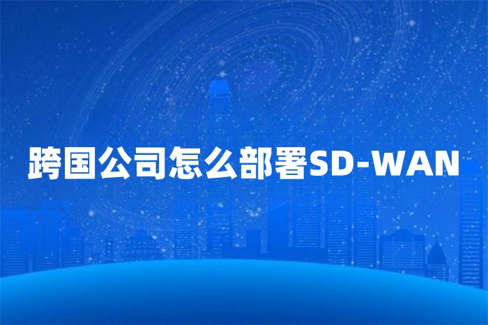 跨國公司怎么部署SD-WAN 跨國公司怎么部署SD-WAN