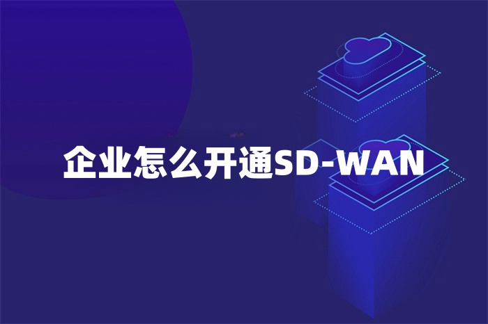 企業(yè)怎么開通SD-WAN