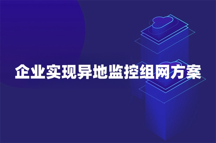 企業實現異地監控組網方案