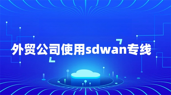 外貿公司使用sdwan專線 外貿公司使用sdwan專線