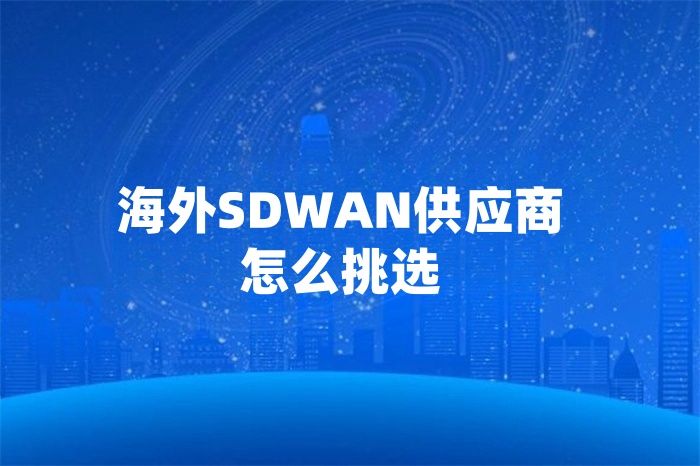 海外SDWAN供應(yīng)商怎么挑選