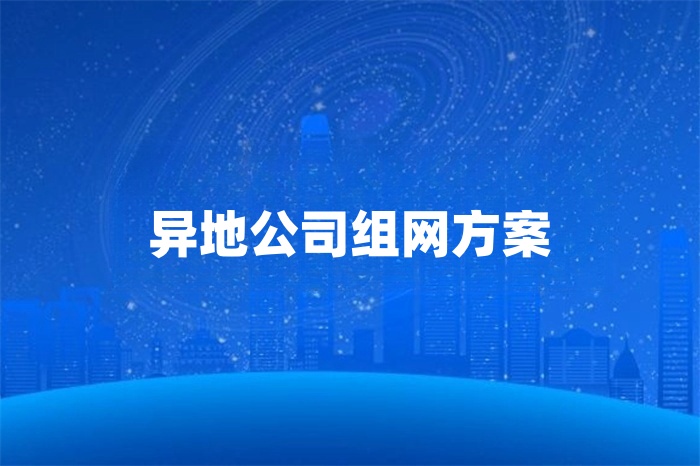 異地公司組網方案怎么選 異地公司組網方案怎么選