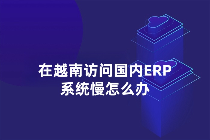 在越南訪問國內ERP系統慢怎么辦 在越南訪問國內ERP系統慢怎么辦