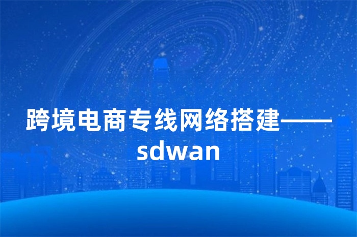 跨境電商專線網絡搭建——sdwan 跨境電商專線網絡搭建——sdwan