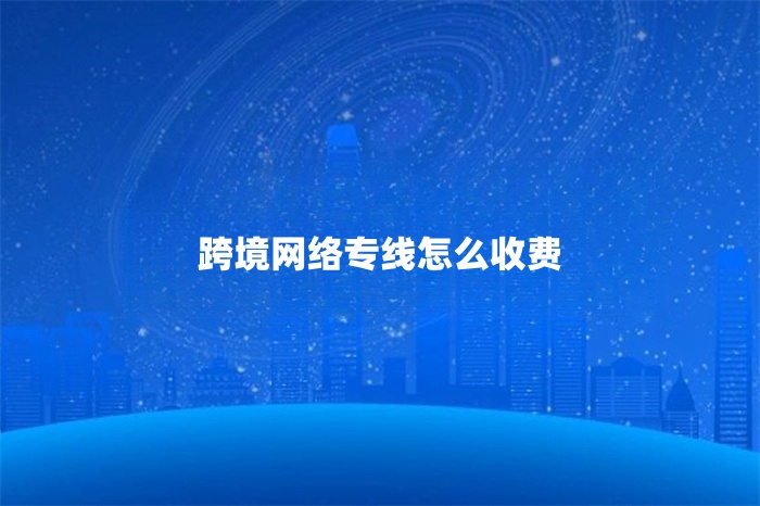 跨境網(wǎng)絡(luò)專線怎么收費 跨境網(wǎng)絡(luò)專線怎么收費